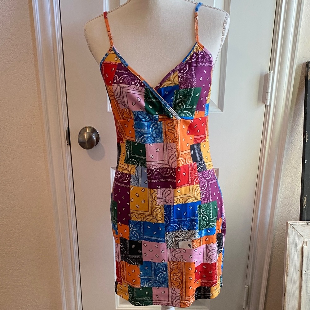 4/$20 Bandanna print dress